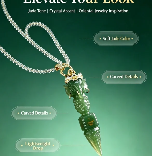 Ganesha Hetian Jade Vajra Guardian Pendant