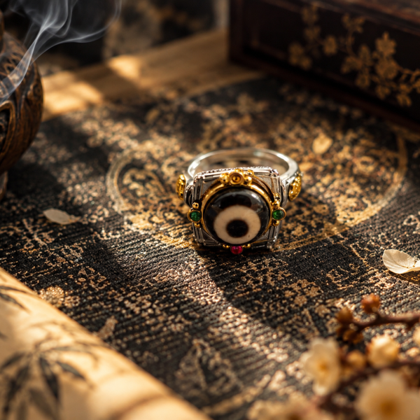 Mandala Copper Inlaid Ring