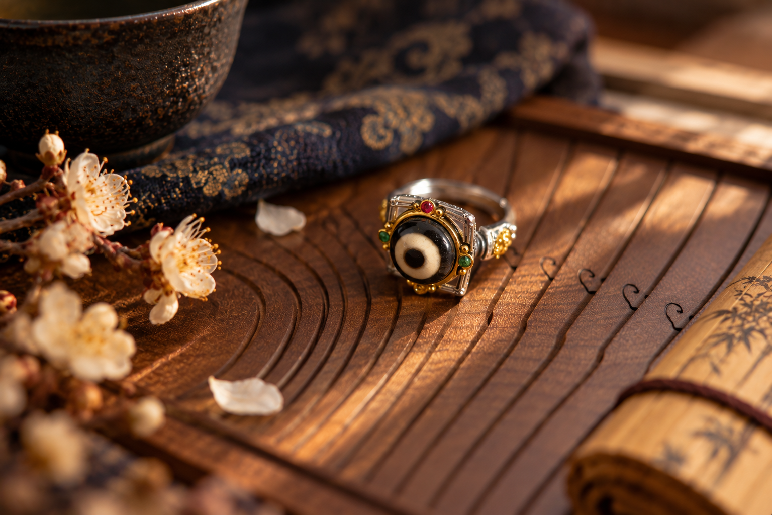 Mandala Copper Inlaid Ring - Image 4